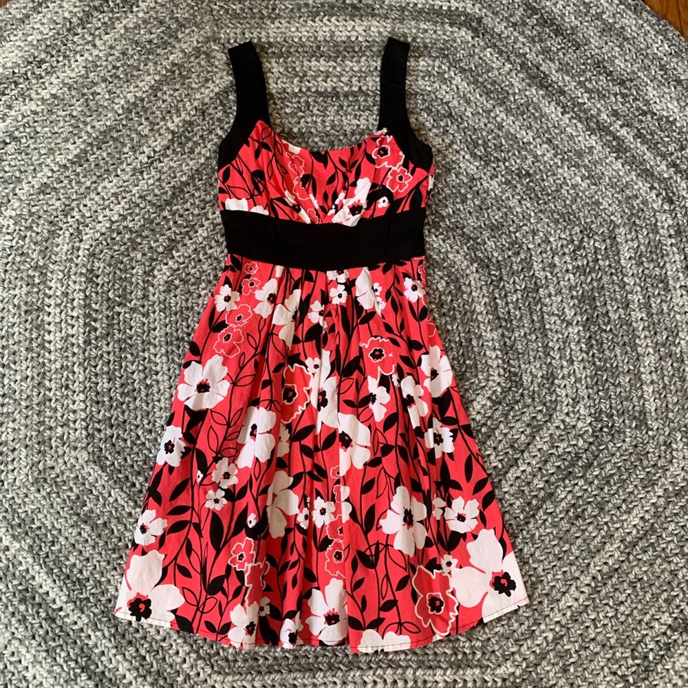Coral Floral Dress